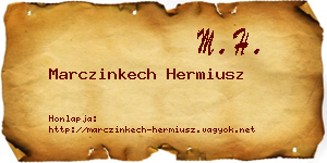 Marczinkech Hermiusz névjegykártya